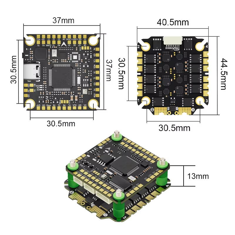 Aocoda-RC F465S V4 Stack F405  - Speedybee F405 V4 Bls 55A Stack reseña y precio