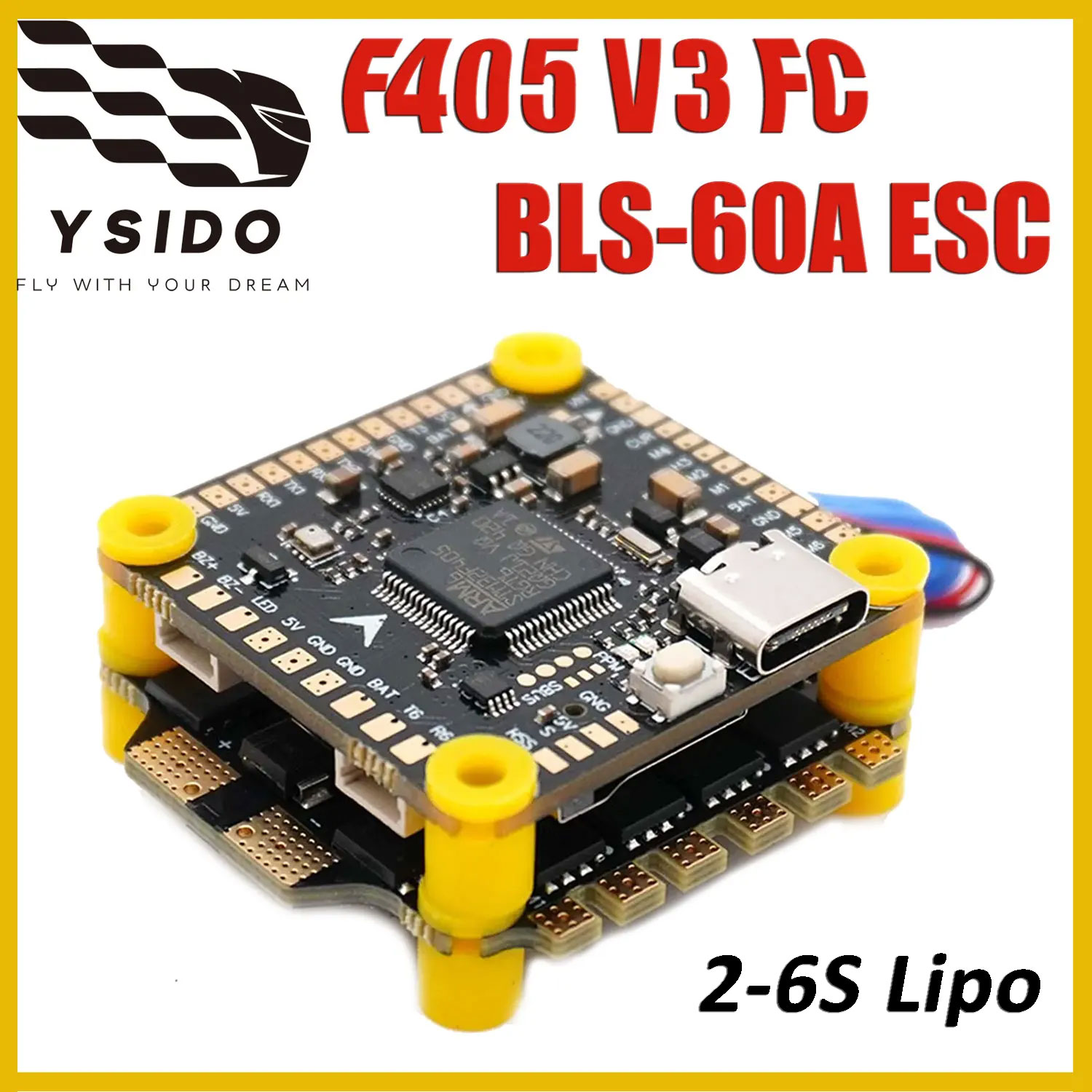 YSIDO F405 V3 Control de vuelo - Mateksys Flight Controller F405 Wte reseña y precio